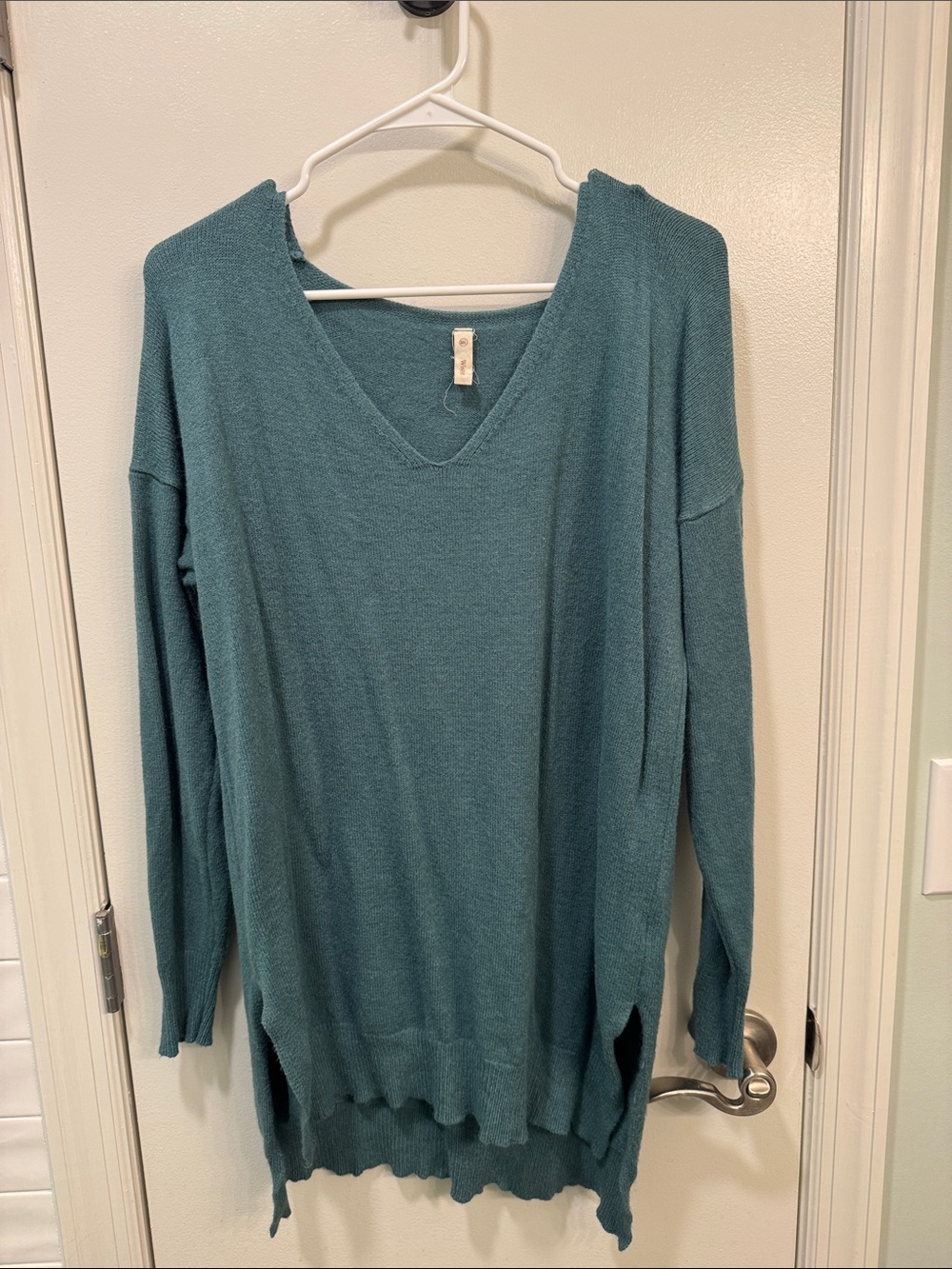 Teal V-Neck Lightweight Women's Sweater